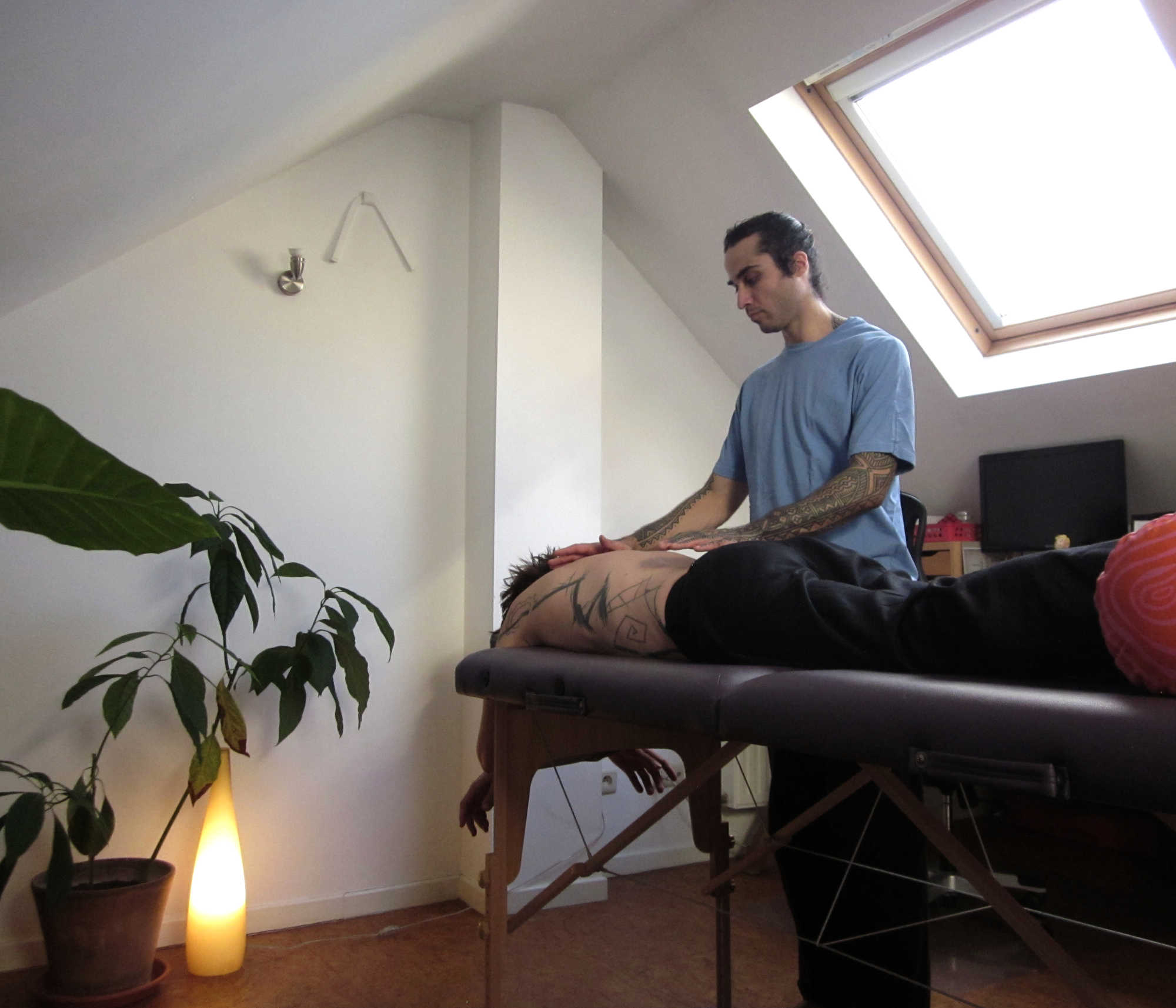reiki on the back
